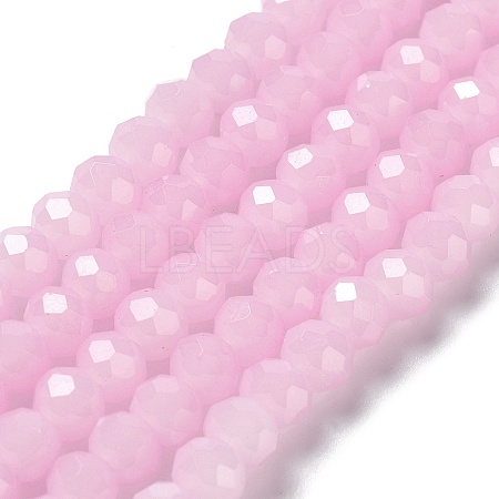 Baking Paint Imitation Jade Glass Bead Strands X-DGLA-A034-J6MM-A26-1