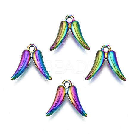 Rack Plating Rainbow Color Alloy Charms PALLOY-S180-326-1