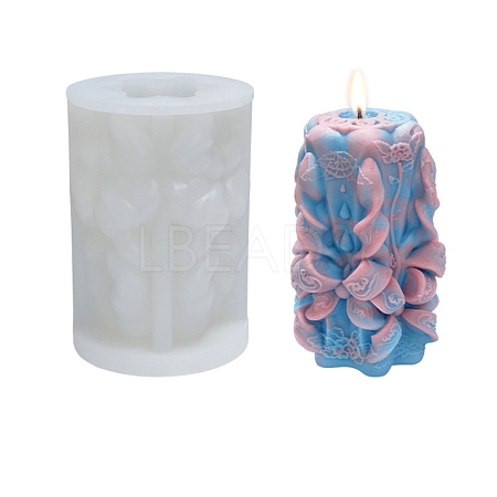 Embossed Pillar DIY Candle Silicone Molds CAND-B001-01-1