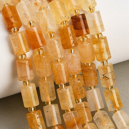 Natural Yellow Hematoid Quartz/Golden Healer Quartz Beads Strands GG-CBA5B6F-F01-01-1