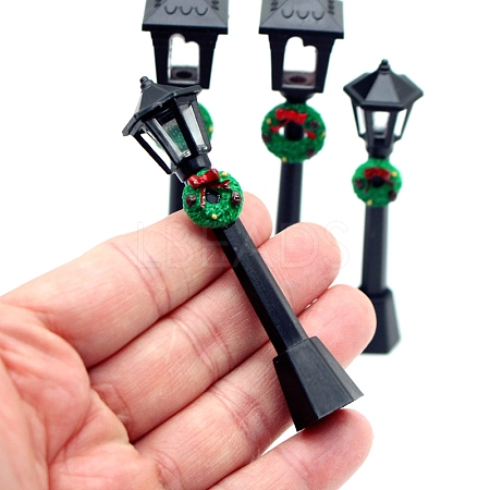 Mini Christmas Plastic Street Lamp Miniature Ornaments PW-WG507AA-02-1