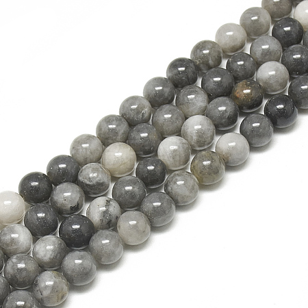 Natural Hawk's Eye Beads Strands G-S300-110-6mm-1