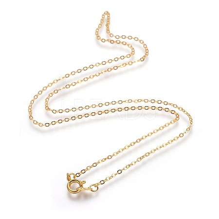 Brass Cable Chain Necklaces SW028-01G-NF-1