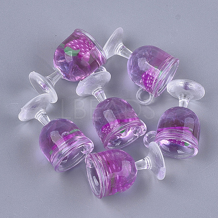 Resin Cup Pendants X-CRES-S359-11G-1