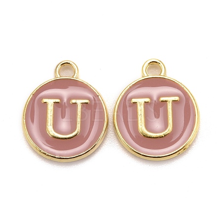 Golden Plated Alloy Enamel Charms ENAM-S118-07U-1