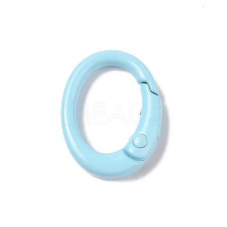 Spray Painted Alloy Spring Gate Rings AJEW-C035-01A-1