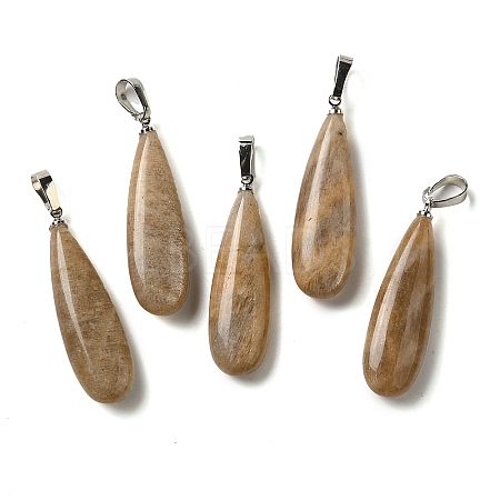 Natural Sunstone Pendants G-Q192-07P-07-1