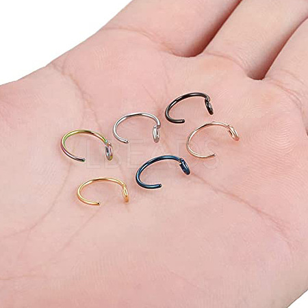 316 Surgical Stainless Steel Clip on Nose Rings WGA7223-09-1