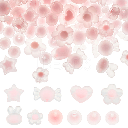 189Pcs 10 Style Transparent Acrylic Beads TACR-PH0001-34-1