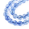 Crackle Transparent Glass Beads Strands GLAA-N068-04A-02-3