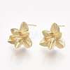 Brass Stud Earring Findings X-KK-T038-584G-NF-2