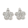 Christmas Brass Micro Pave Clear Cubic Zirconia Pendants KK-A280-03G-P-1
