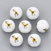 Electroplate Glass Beads EGLA-S178-11B-02-1