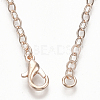 Brass Cable Chain Necklaces X-MAK-T006-05RG-1