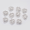 Brass Micro Pave Cubic Zirconia Charms KK-A144-037P-1