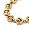 Synthetic Hematite & Brass Column Beaded Necklace with Magnetic Clasps NJEW-G047-01C-2