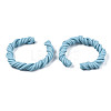 Polymer Clay Twist Rope Open Ring CLAY-N010-031-05-3