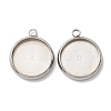Non-Tarnish 304 Stainless Steel Pendant Cabochon Settings LS-X-STAS-K202-03E-P-2