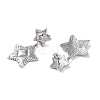 Non-Tarnish Texture Star 304 Stainless Steel Dangle Earrings EJEW-L283-018P-2