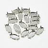 Non-Tarnish 201 Stainless Steel Sew on Prong Settings STAS-T032-04-4x8mm-1