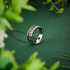 1Pc Tungsten Steel Grooved Finger Ring Settings RJEW-UN0002-93A-2