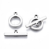 Tarnish Resistant 201 Stainless Steel Toggle Clasps X-STAS-Q241-008P-NF-2