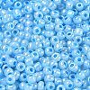 DIY Craft Beads 6/0 Ceylon Round Glass Seed Beads X-SEED-A011-4mm-143-3