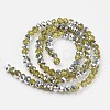 Electroplate Transparent Glass Beads Strands EGLA-A034-T10mm-M04-2
