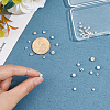 36Pcs 3 Size Round 925 Sterling Silver Textured Beads STER-DC0001-33-3