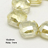 Electroplate Glass Beads Strands EGLA-D029-6-1