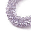 Electroplate Glass Beads Strands X-EGLA-J144-PL-C04-3