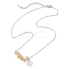 Natural Citrine Chip & Constellation Pendant Necklaces NJEW-JN05084-03-4