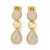 Brass Micro Pave Cubic Zirconia Dangle Stud Earrings EJEW-P252-06B-G-1