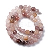Natural Violet Strawberry Quartz Beads Strands G-P530-B02-02-3