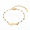 Cross Link Bracelet BJEW-JB06865-02-1