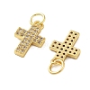 Brass Micro Pave Cubic Zirconia Pendants X1-KK-C092-21D-G-2