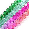 Transparent Painted Glass Beads Strands DGLA-A034-T8mm-A03-2