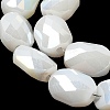 Electroplated Glass Beads Strands GLAA-G092-A-12-4