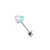 304 Stainless Steel & Acrylic Straight Barbell Tongue Rings FS-WG7AF88-01-1