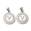 304 Stainless Steel Pendants STAS-I204-V-P-1