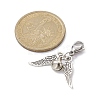 Alloy Wings and Iron Bell Pendant Decoration HJEW-JM01309-02-3