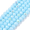 Electroplate Opaque Solid Color Glass Beads Strands EGLA-A044-P3mm-L06-1