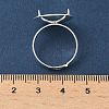 Adjustable Brass 4 Prong Ring Settings KK-K414-04B-S-3