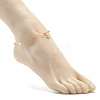 Natural Dyed White Jade Anklets for Women AJEW-AN00475-01-3