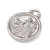 12 Constellations 304 Stainless Steel Pendants STAS-F354-01P-04-2