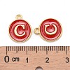 Golden Plated Alloy Enamel Charms ENAM-S118-03C-3