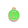 Alloy Enamel Pendants X-ENAM-S124-01B-06I-2