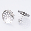 Non-Tarnish 304 Stainless Steel Stud Earring Findings X-STAS-Q231-03C-A-1