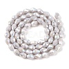 Opaque Solid Color Electroplate Glass Beads Strands X-EGLA-N013-P6mm-B05-2