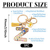 Alloy Resin Polygon Keychains KEYC-TADJ0002-03G-Z-2